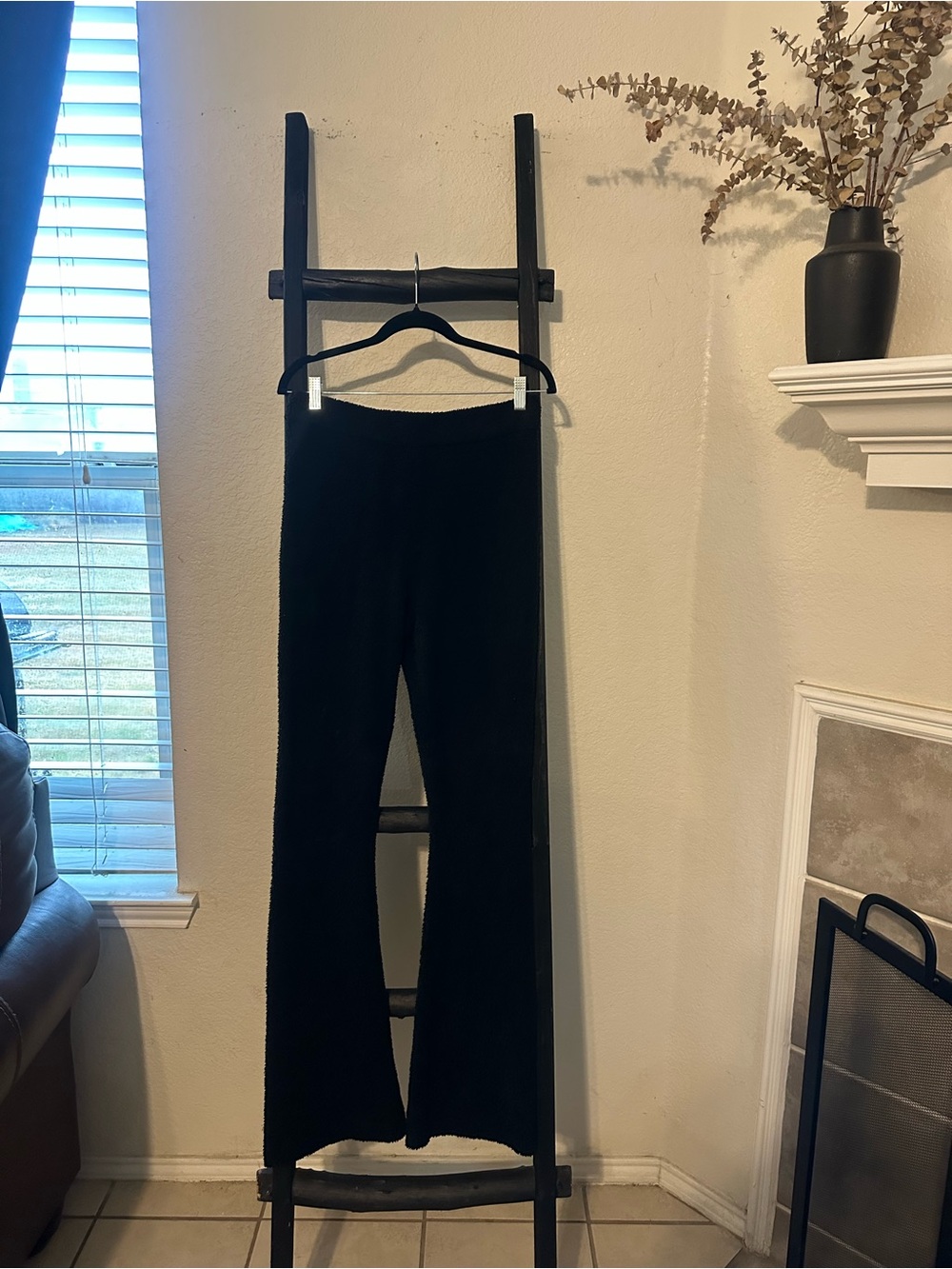 Victoria's Secret Black Flared Knit Pants